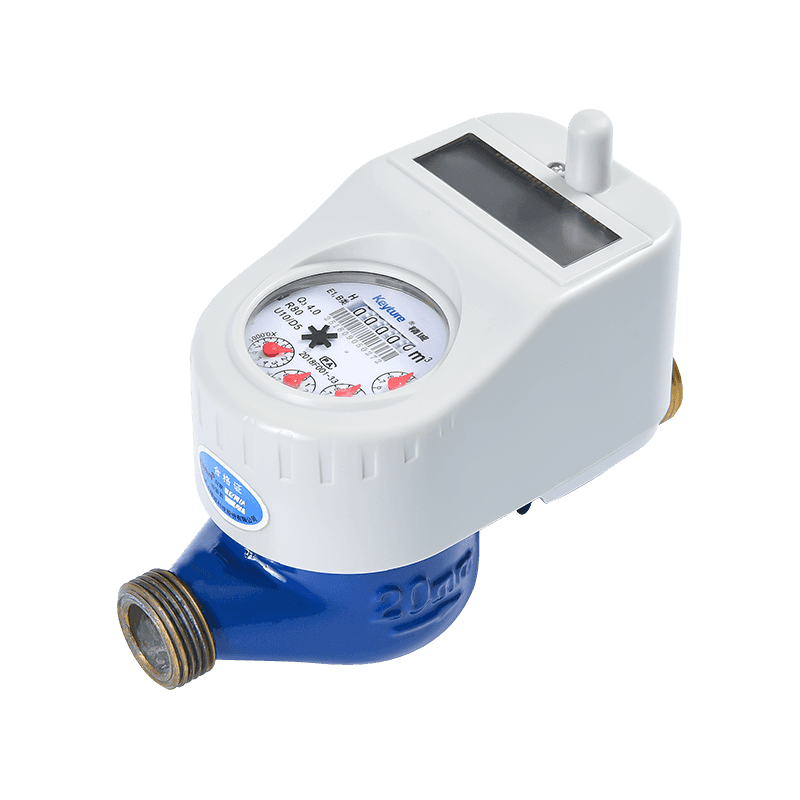 Horizontale DN20 draadloze externe watermeter met kogelventiel