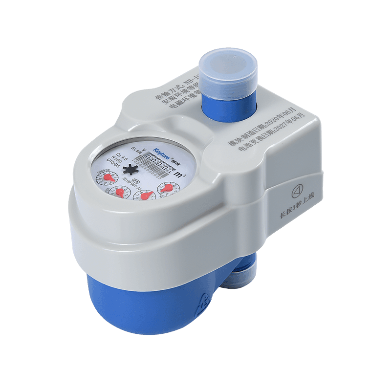 Verticale plastic draadloze externe watermeter met kogelventiel
